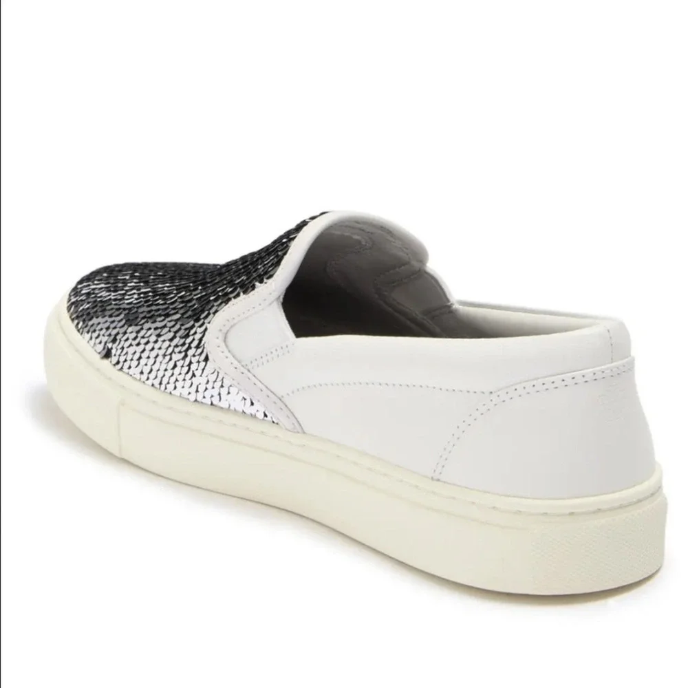 Tory Burch Carter Slip-On Shoes Womens 6.5 Sequin Leather‎ Casual Sneakers NIB